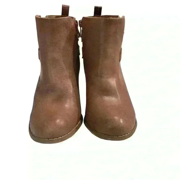 Torrid Size 7 Ankle Boots with Buckles  Brown Faux Leather Gently Used Comfy - Picture 6 of 6